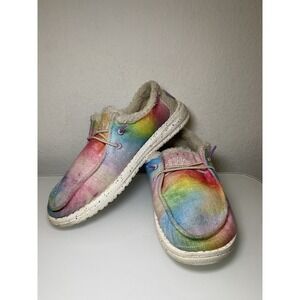 Hey Dude Wendy Toddler Rainbow Dreamer Kids Shoes Toddler Size Y4 L5 Fluffy